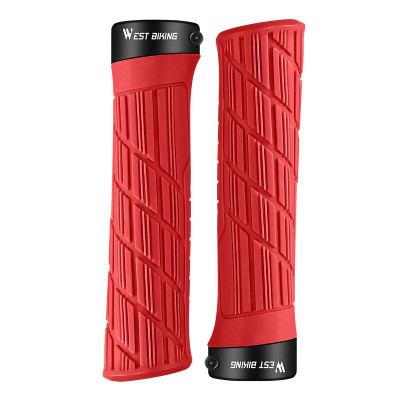 Грипсы велосипедные West Biking YP0804063 с двумя замками ручки на руль Red