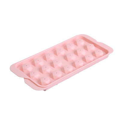 Пластиковая форма для льда 1178 Бриллиант Pink 18 отделений