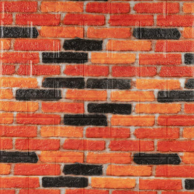 Самоклеющаяся декоративная 3D панель 700x770x5мм Бежево-коричневый Екатеринославский матовый кирпич (047M) SW-00000636