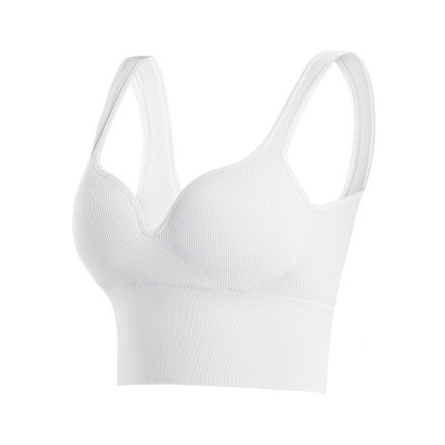 Женский 3D топ 2765# с моделирующим эфектом пушап с глубоким декольте удлиненный Белый XL