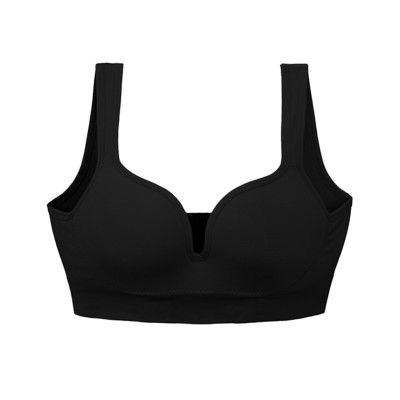 Женский 3D топ 839#U с моделирующим эфектом пушап с глубоким декольте Черный L