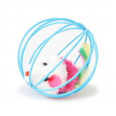 Игрушка для котов мышь в шаре Taotaopets 6см 012209 Blue