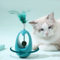 Игрушка для котов Taotaopets 027714 Неваляшка с перьями и кошачьей мятой Blue