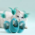 Игрушка для котов Taotaopets 027714 Неваляшка с перьями и кошачьей мятой Blue
