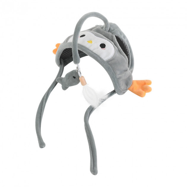 Игрушка шапочка дразнилка DT-569 для кошек Gray Penguin