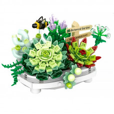 3D конструктор набор строительных блоков LOZ 1660 вечный цветок суккуленты в горшке 389 деталей пластиковый