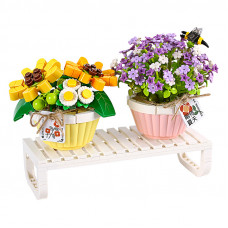 3D конструктор набор строительных блоков LOZ 1674 Букеты цветов в горшке 543 деталей пластиковый