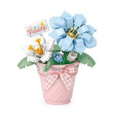 3D конструктор набор строительных блоков LOZ 8835 мини горечавка в горшке 210 деталей пластиковый