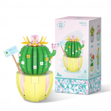 3D конструктор набор строительных блоков YZ 2082 цветочный конструктор Кактус 444 детали