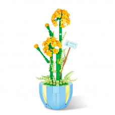 3D конструктор набор строительных блоков YZ 2086 цветочный конструктор Каланхое 329 деталей