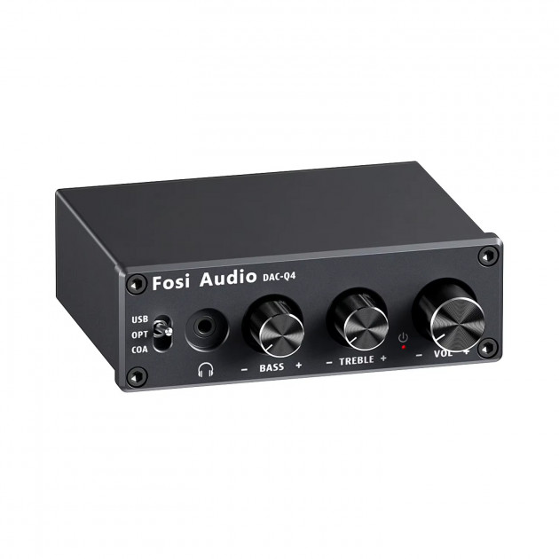 Конвертер звуку SPDIF/Coaxial на RCA/3.5 Fosi Audio DAC-Q4 black