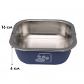 Миска для собак котов Taotaopets 1910002 металлическая Blue 160 мм