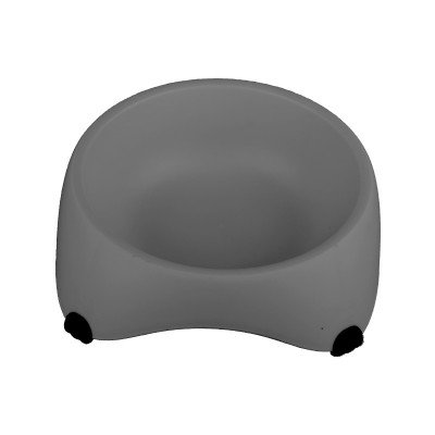 Миска для собак котов М120 пластиковая одинарная 300 мл Gray