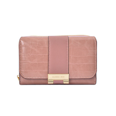 Женский кошелек EASTERN STAR C319-3A для купюр и карт с карманом для монет на молнии с застёжкой Pink