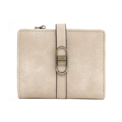 Женский кошелек Prettyzys PT23-2087 клатч с пряжкой повседневный складной  Beige