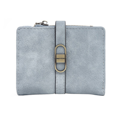Женский кошелек Prettyzys PT23-2087 клатч с пряжкой повседневный складной  Blue