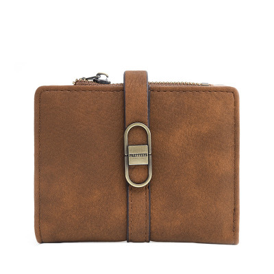 Женский кошелек Prettyzys PT23-2087 клатч с пряжкой повседневный складной  Brown