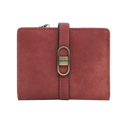 Женский кошелек Prettyzys PT23-2087 клатч с пряжкой повседневный складной  Burgundy