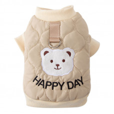 Куртка для животных Тедди 2310SXSL1869 Happy Day с петлей для поводка Beige M