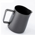 Питчер молочник для кофе Ecocoffeetools LH3560B с тефлоновым покрытием для взбивания молока с длинным носиком Black 600 мл