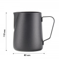 Питчер молочник для кофе Ecocoffeetools LH3560B с тефлоновым покрытием для взбивания молока с длинным носиком Black 600 мл