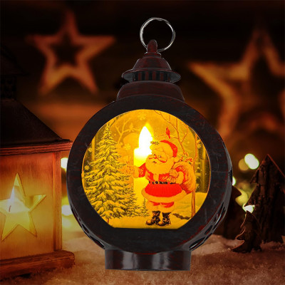 Декоративный фонарь новогодний 3265985 Дед Мороз рождественское украшения для дома Black + Red