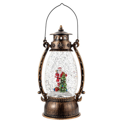 Декоративный подвесной фонарь новогодний 3283093 рождественское украшения 13,5*11*26 см для дома на батарейках Дед Мороз