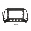 Переходная рамка Hyundai Santa Fe 2006-2012/Hyundai IX45 2006-2012 (HY 148N) 9" Black