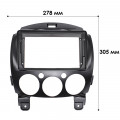 Переходная рамка Mazda 2 2007-2014 (5304) 9" Black
