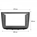 Переходная рамка Mercedes Benz Vito (W639) 2003-2014 Viano (W639) 2003-2014 (7566) 10.1" Black