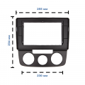 Переходная рамка Volkswagen Jetta 2005-2009 Golf 2003-2008 Manual AC (6881) 10.1"