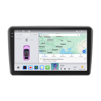 Штатная магнитола Lesko для Audi A3 II (8P) Рестайлинг 2 2008-2013 экран 9" 4/64 QLED CarPlay 4G Wi-Fi GPS 360 Prime
