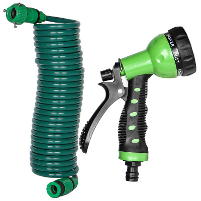 Набор поливочный шланг BlueBird BB-1208 на катушке пистолет с распылителем 7-ми режимный 7,5 м