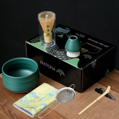 Набор Mavanto 5456 для приготовления чая матча 7 предметов Green Matt