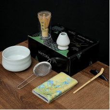 Набор Mavanto 5456 для приготовления чая матча 7 предметов White