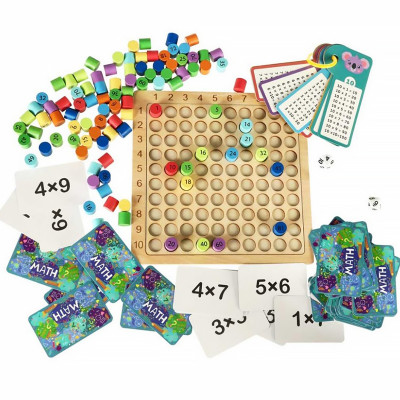 Детская деревянная игрушка SD-36 доска умножения учебная развивающая