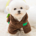 Свитер для собак и кошек Тедди 2011SXSL5932 с капюшоном утепленный Brown S