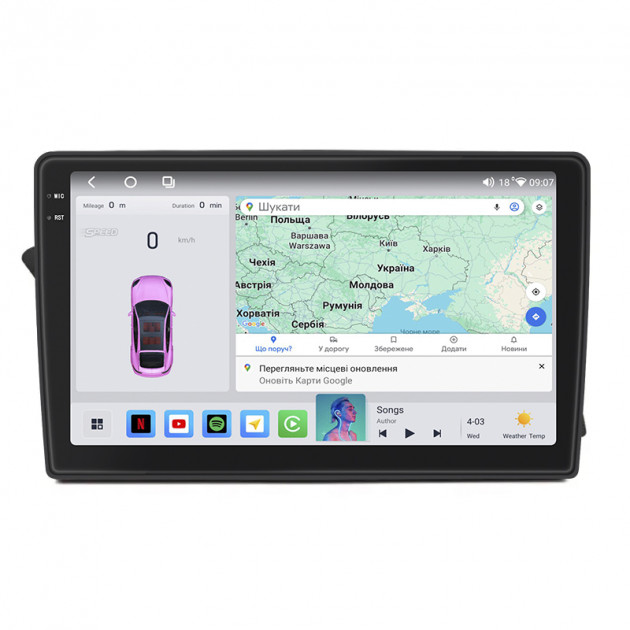 Штатная магнитола Lesko для Audi A4 allroad IV (B8) Рестайлинг 2011-2016 экран 9" 4/64 QLED CarPlay 4G Wi-Fi GPS 360 Prime