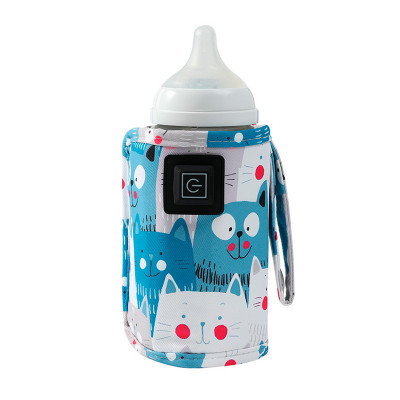 Портативный подогреватель AQW5G Cats для детской бутылочки USB 3 режима Blue